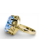 Ring Aquamarine 14K Yellow gold Vintage vrc134y
